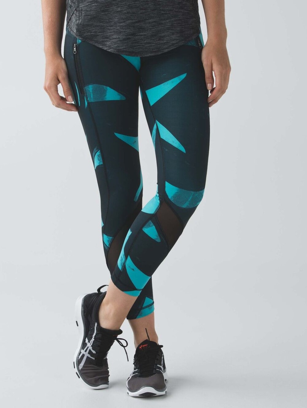 EUC Lululemon Inspire Tight II Full On Luxtreme Mesh in Stroke Peacock